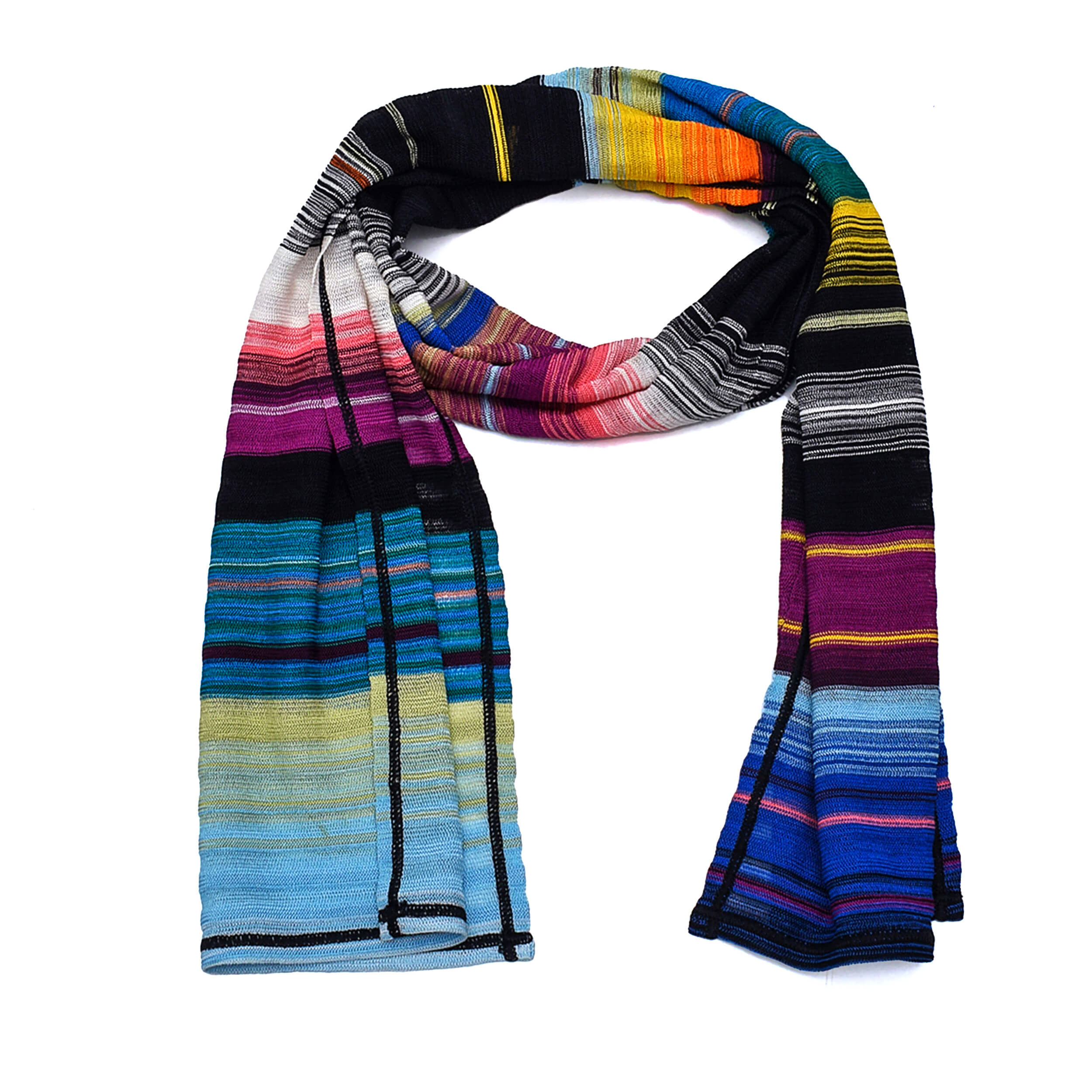 Missoni - Multicolor Striped Knitted Shawl /Scarf